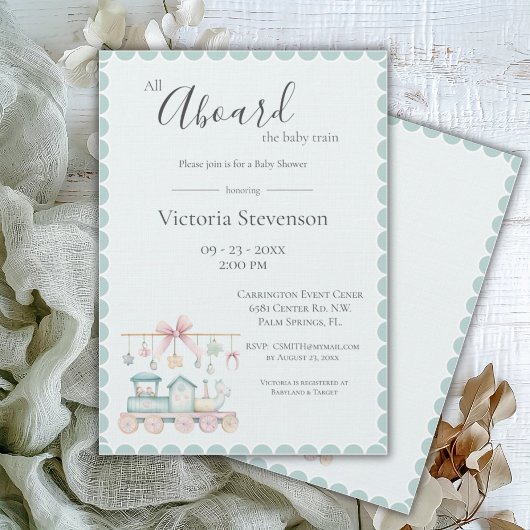 All Aboard the Baby Train Baby Shower