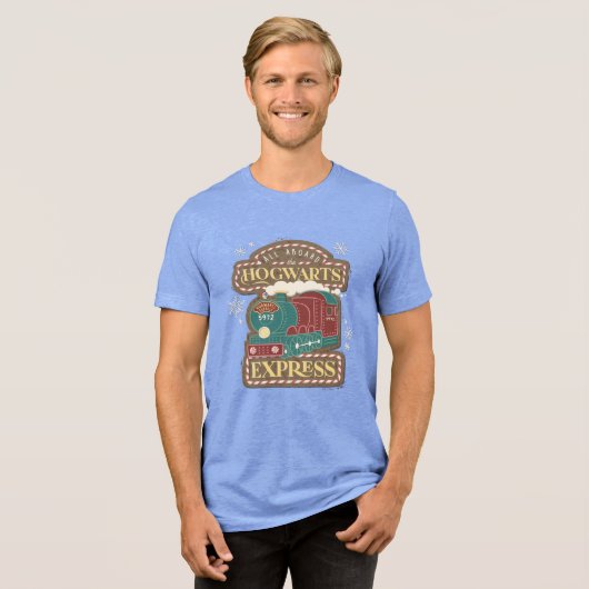All Aboard the HOGWARTS™ Express Christmas Cookie Tri-Blend Shirt (Voorkant volledig)