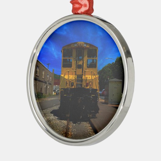 All Aboard the Train Metalen Ornament (Links)