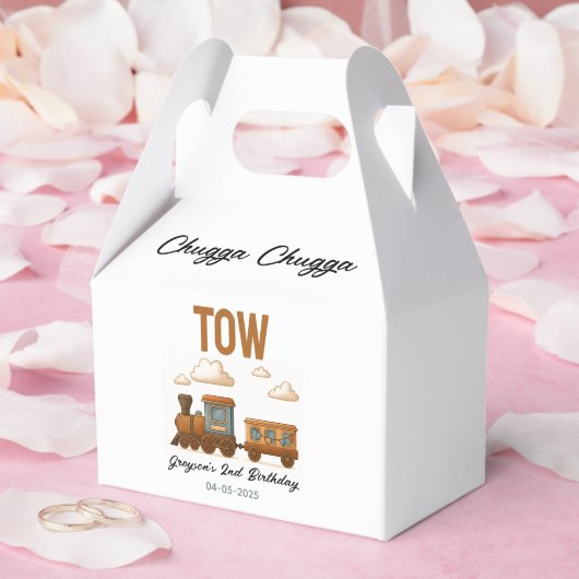 All Aboard  Train 2e verjaardagsfeest Bedankdoosjes (Huwelijk)