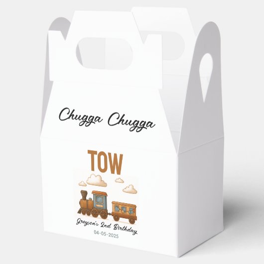 All Aboard Train 2e verjaardagsfeest Bedankdoosjes (Geopend)