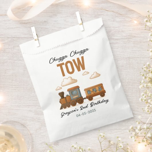 All Aboard  Train 2e verjaardagsfeest Bedankzakje (Geknipt)