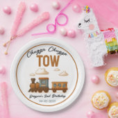 All Aboard  Train 2e verjaardagsfeest Papieren Bordje (Feest)