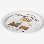 All Aboard  Train 2e verjaardagsfeest Papieren Bordje (Gekanteld)