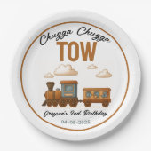 All Aboard  Train 2e verjaardagsfeest Papieren Bordje (Voorkant)