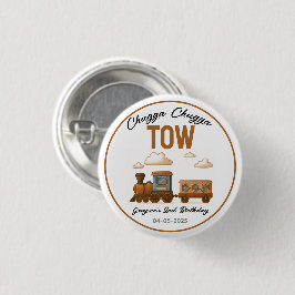 All Aboard  Train 2e verjaardagsfeest Ronde Button 3,2 Cm