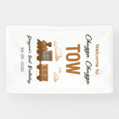 All Aboard  Train 2e verjaardagsfeest Spandoek (Horizontaal)