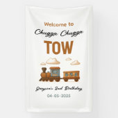 All Aboard  Train 2e verjaardagsfeest Spandoek (Verticaal)