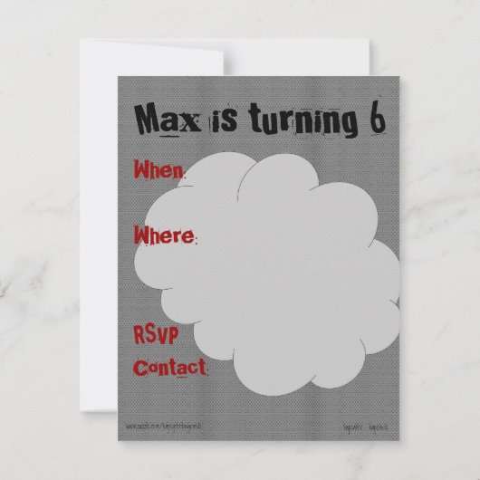 All Aboard Train Party Kaart (Achterkant)