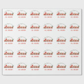 All Aboard Trein Waterverf Santa Party Express Cadeaupapier (Vlak)
