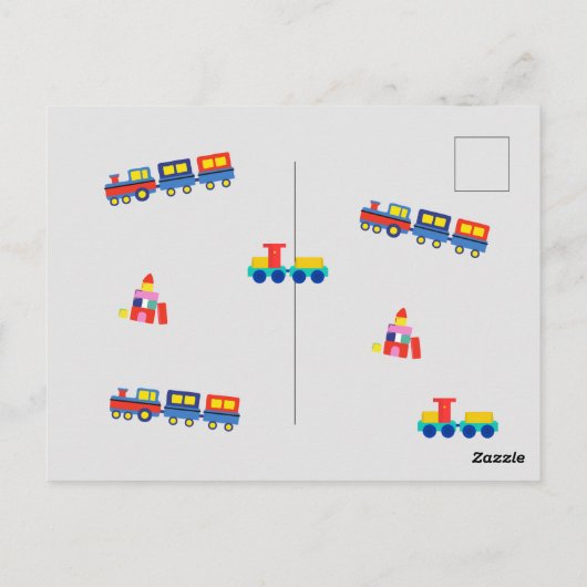 All Aboard Treinrit 2e Verjaardagsuitnodiging Briefkaart (Achterkant)