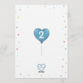 All Aboard Two Two Train 2nd Birthday Kaart (Achterkant)