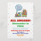 All Aboard Two Two Train 2nd Birthday Kaart (Voorkant)
