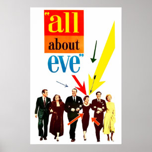 All About Eve 1950 Film POSTER AFDRUK A5-A1 Cult
