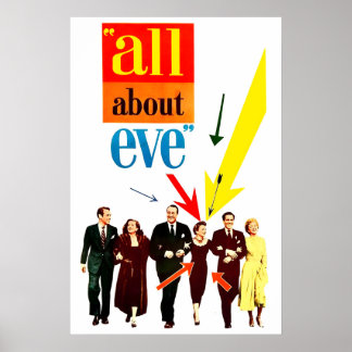 All About Eve 1950 Film POSTER AFDRUK A5-A1 Cult