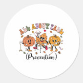 All About Fall Prevention Thanksgiving Fall Nurse  Ronde Sticker (Voorkant)