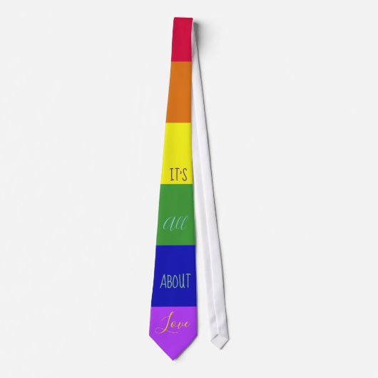 All about Love, LGBT Rainbow Flag Neck Tie Stropdas (Voorkant)