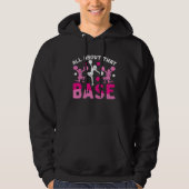All About That Base Funny Cheer Cheerleader Cheerl Hoodie (Voorkant)