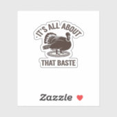 All About That Baste Christmas Trendy Modern Style Sticker (Vel)