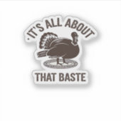All About That Baste Christmas Trendy Modern Style Sticker (Voorkant)