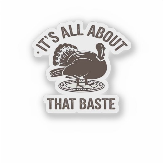 All About That Baste Christmas Trendy Modern Style Sticker (Voorkant)