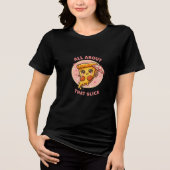 All About That Slice Cute Pizza Cartoon T-Shirt (Voorkant)