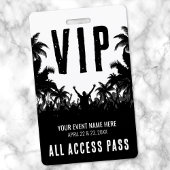All Access Black White Event VIP Badge