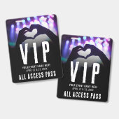 All Access Evenement VIP Badge (Voor- en achterkant)
