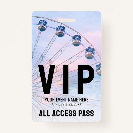 All Access Event VIP Badge (Voorkant)