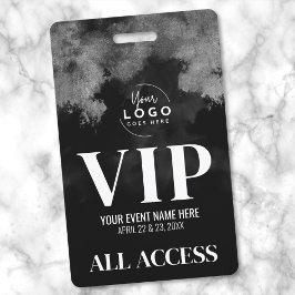 All Access Jouw Logo Zwart Wit VIP Badge