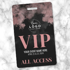 All Access Logo Roze Goud Zwart VIP-Event Badge