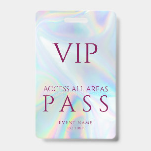 All Access Pas Holografisch VIP Festival Aangepast Badge