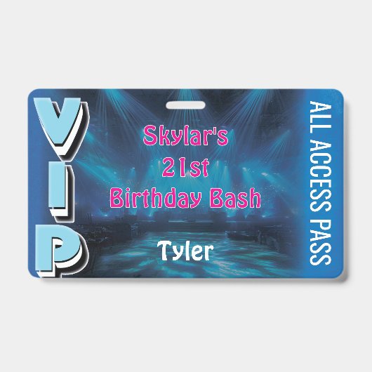 All Access Pas Muziek Concert Evenement VIP Badge (Voorzijde)