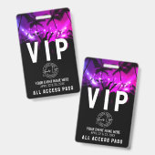 All Access Pas Uw Logo Evenement VIP Badge (Voor- en achterkant)
