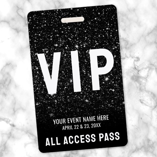 All Access Pas Zwart Wit Evenement VIP Badge