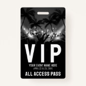 All Access Pass Black White Event VIP Badge (Achterkant)