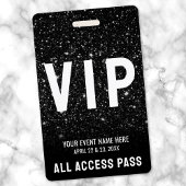 All Access Pass Black White Event VIP Badge