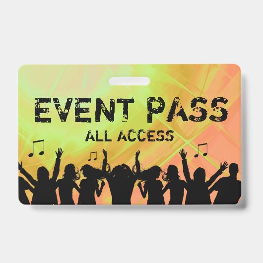 All Access Pass Concert Evenement Personeelsbadge Badge (Voorzijde)