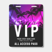 All Access Pass Evenement VIP Badge (Voorzijde)