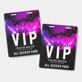 All Access Pass Evenement VIP Badge (Voor- en achterkant)