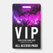 All Access Pass Evenement VIP Badge (Achterkant)