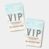 All Access Pass Evenement VIP Badge (Voor- en achterkant)