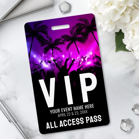 All Access Pass Evenement VIP Badge