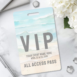 All Access Pass Evenement VIP Badge