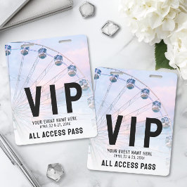 All Access Pass Evenement VIP Badge