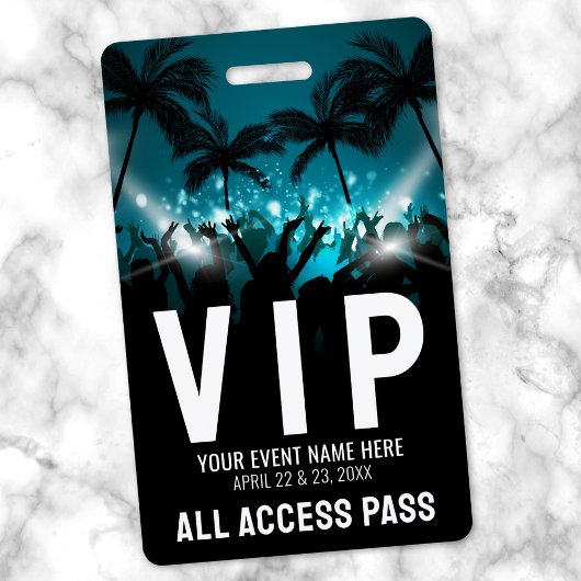 All Access Pass Evenement VIP Badge