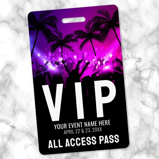 All Access Pass Evenement VIP Badge
