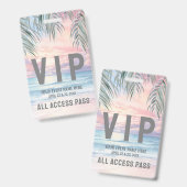 All Access Pass Evenement VIP Badge (Voor- en achterkant)