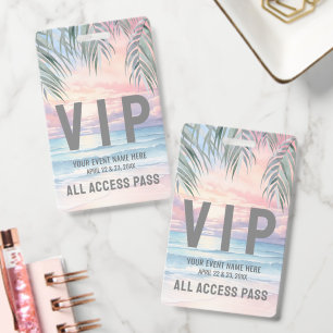 All Access Pass Evenement VIP Badge