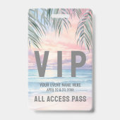 All Access Pass Evenement VIP Badge (Achterkant)